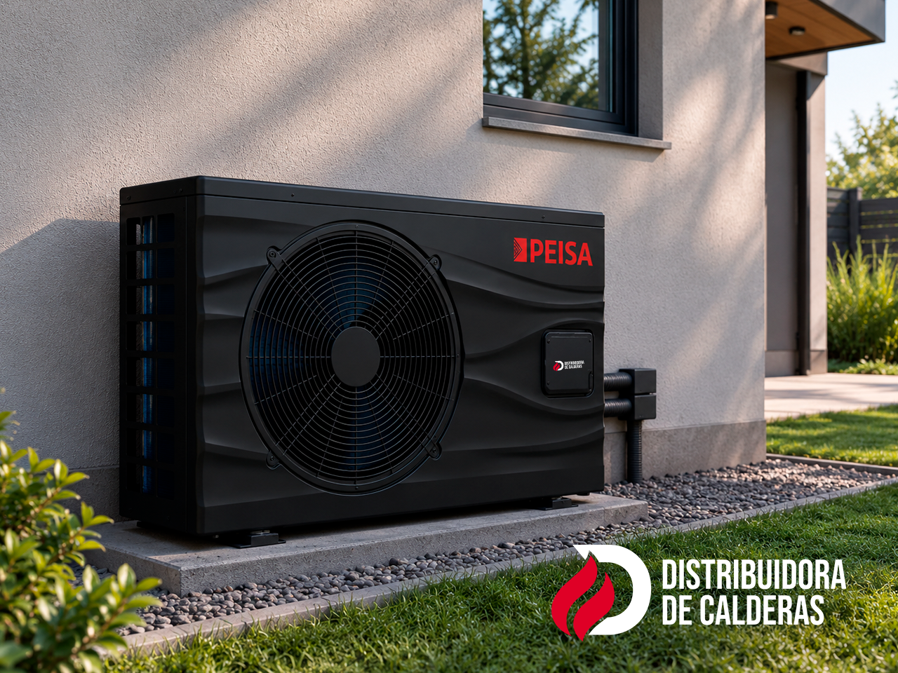 Bomba de calor PEISA instalada en el exterior de una vivienda
